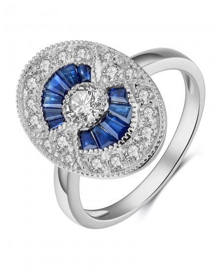 SAPPHIRE DIAMOND RING (TR3804)